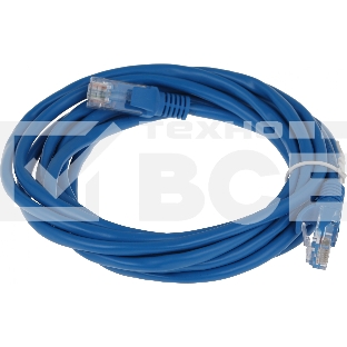 Патч-корд Premier PP12-3M/B 1000Гбит/с UTP 4 пары cat.5E CCA molded 3м синий RJ-45 (m)-RJ-45 (m)