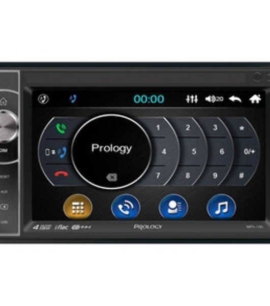 Автомагнитола Prology MPV-120, 2 DIN, 6.2', Bluetooth, USB Type-A, AUX, пульт ДУ