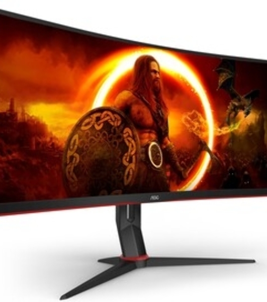 Монитор 34' AOC CU34G2XP VA 3440x1440, 180 Гц, 1 мс, 21:9, 430 кд/м², 2xHDMI, 2xDisplayPort, изогнутый экран, Flicker Free, Low Blue Light, черный