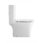 Унитаз компакт торнадо напольный безободковый Bau Spectrum square Hurricane-5, усиленное бысросъемное сиденье дюропласт микролифт, фото11