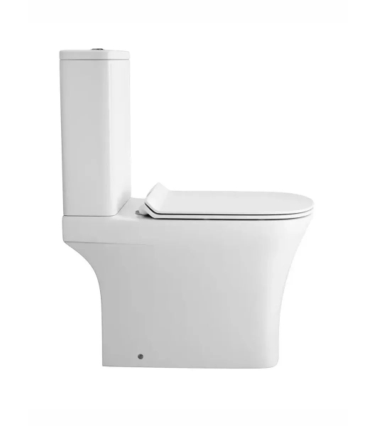 Унитаз компакт торнадо напольный безободковый Bau Spectrum square Hurricane-5, усиленное бысросъемное сиденье дюропласт микролифт