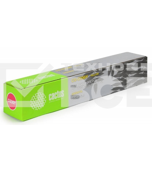 Картридж лазерный Cactus CS-O330Y жёлтый (3000 стр.) для OKI C330/C530