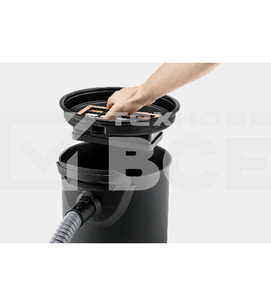 Пылесос Karcher AD 4 PREMIUM желтый/черный, 150/600 Вт, уборка сухая, пылесборник контейнер 17 л