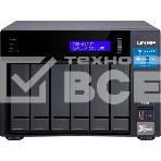 Сетевое хранилище без дисков SMB QNAP TVS-672XT-i3-8G 6-Bay NAS, Intel Core i3-8100T 4-core 3.1 GHz Processor, 8GB DDR4 RAM (max 32GB RAM), 6x 2.5