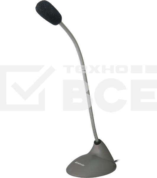 Микрофон компьютерный Defender MIC-111, серый, кабель 1,5 м