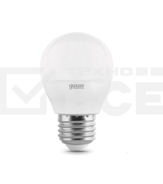 Светодиодная лампа LED GAUSS 53220 Elementary Шар 10W E27 920lm 4100K 1/10/100 0