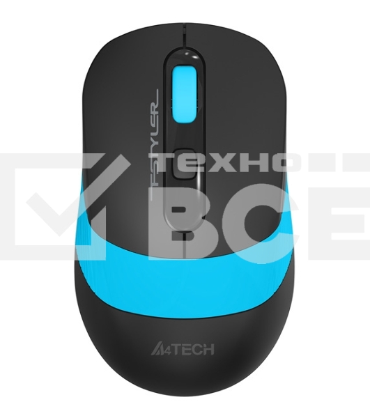 Мышь беспроводная A4Tech Fstyler FG10S черный/синий, 2000 dpi, радиоканал, USB, кнопки - 4