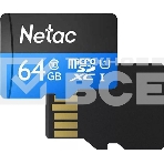Флеш карта microSDHC 64GB Netac P500 <NT02P500STN-064G-S> (без SD адаптера) 80MB/s, фото3