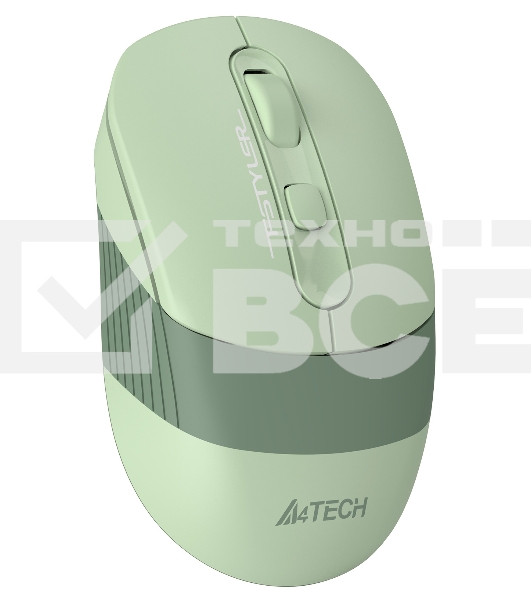 Мышь беспроводная A4Tech Fstyler FB10C зеленый, 2000 dpi, радиоканал, Bluetooth, USB, кнопки - 4