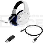 Наушники с микрофоном HyperX Cloud Stinger Core белый/голубой накладные Radio оголовье (4P5J1AA), фото6