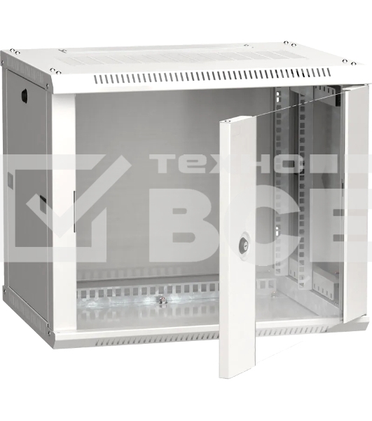Шкаф ITK LINEA W 9U 600x450 мм дверь стекло, RAL7035