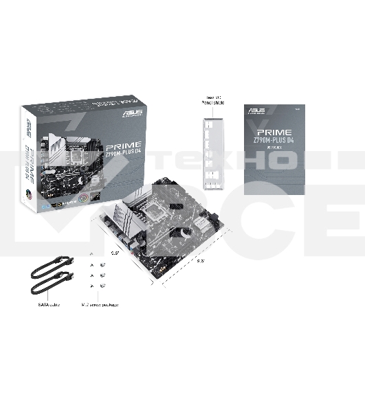 Материнская плата ASUS PRIME Z790M-PLUS D4, LGA 1700, Intel Z790, 4xDDR4, 4xSATA, 3xM.2 PCIe 4.0 x4, 1xPCIe 5.0 x16, 1xPCIe 4.0 x4, 2xPCIe x1, 1xHDMI, 1xDP, 1xUSB-C 3.2 Gen 2x2, 1xUSB 3.2 Gen 2, 4xUSB 3.2 Gen 1, 2xUSB 2.0, 1x 1Gb LAN, 3x3.5 мм, 7.1, mATX