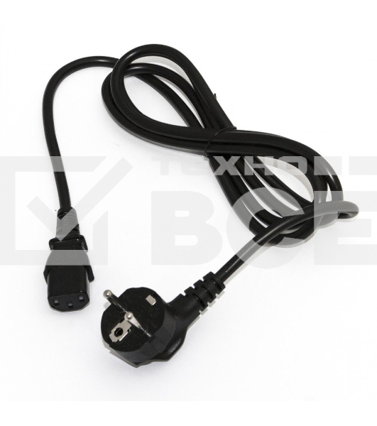 Кабель питания компьютера Hyperline PWC-IEC13-SHM-1.0-BK (Shucko+C13) (3x0.75), 1.0м