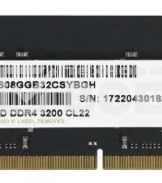 Оперативная память Apacer, DDR4, 8GB (1x8GB), 3200MHz, CL22, SO-DIMM