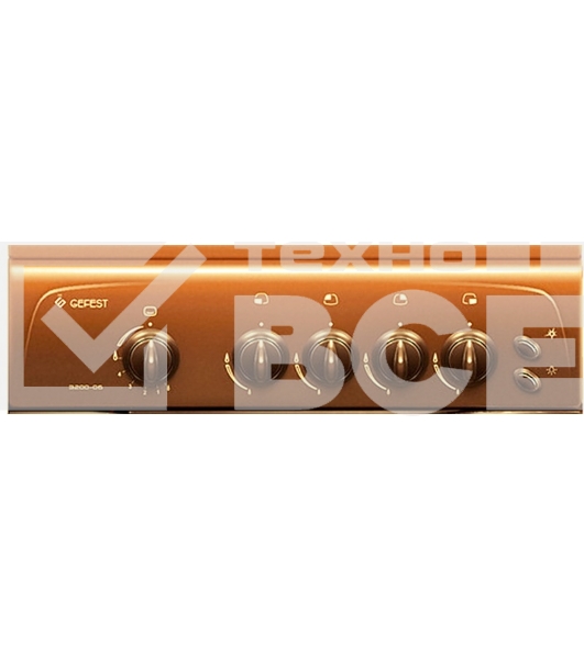 Плита газовая Gefest ПГ 3200-06 К19 коричневый, конфорок 4 шт, духовка 42 л, 50 см x 85 см x 57 см