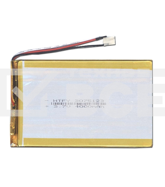 Аккумулятор Li-Pol (батарея) 3x75x123мм 3pin 3.7V/4000mAh