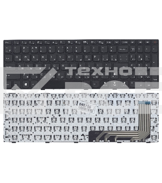 Клавиатура для ноутбука Lenovo IdeaPad 110-15ISK 110-17ACL черная с рамкой