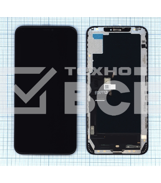 Дисплей Amperin для Apple iPhone XS Max в сборе с тачскрином (Soft Oled), черный