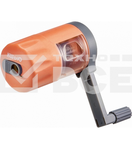 Точилка для карандашей механическая Kw-Trio 03420ORANGE 1 отверстие металл/пластик оранжевый пл.бокс