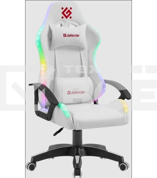 Кресло игровое Defender FACTOR X RGB WHITE 64046