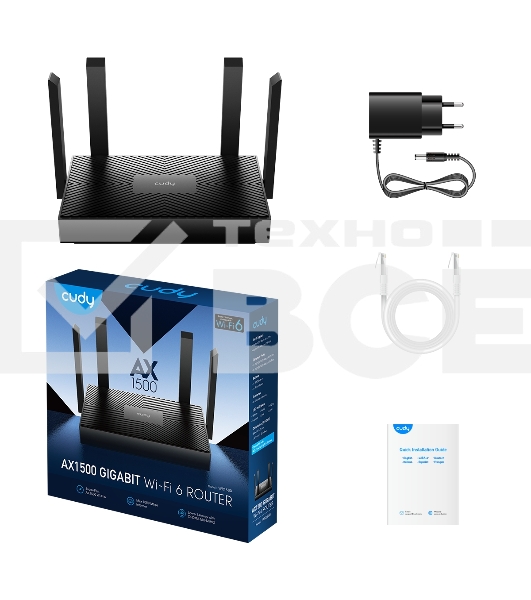Роутер беспроводной Cudy WR1500 AX1500 10/100/1000 черный