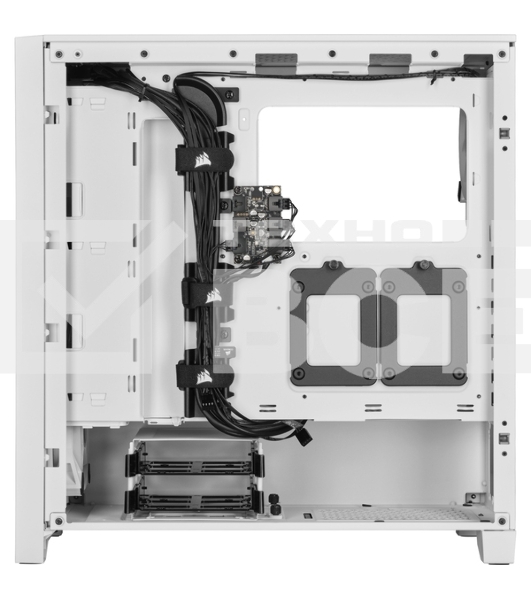 Корпус без блока питания Corsair iCUE 4000D RGB Airflow, Midi-Tower, TG, 3x120mm RGB, 1xUSB-A 3.2, 1xUSB 3.2 Type-C, E-ATX, ATX, mATX, mITX White
