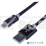 Кабель Rexant (18-1884) Шнур USB 3. 1 type C (male) - USB 2. 0 (male) в тканевой оплетке 1M черный , фото 1