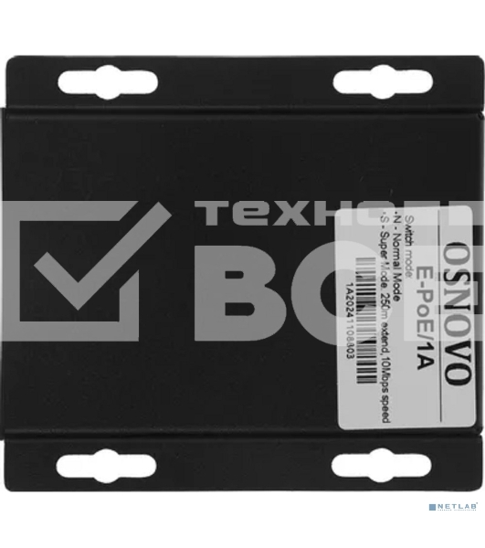PoE удлинитель Osnovo E-PoE/1A 10M/100M Fast Ethernet на 400м (до 30W)