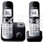 Телефон беспроводной (DECT) Panasonic KX-TG6812RU черный (труб. в компл.:2шт) АОН, фото6
