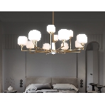 Люстра Ambrella light LH53019/12 BS/FR латунь/белый матовый G9*12 max 40W D910*680, фото 1