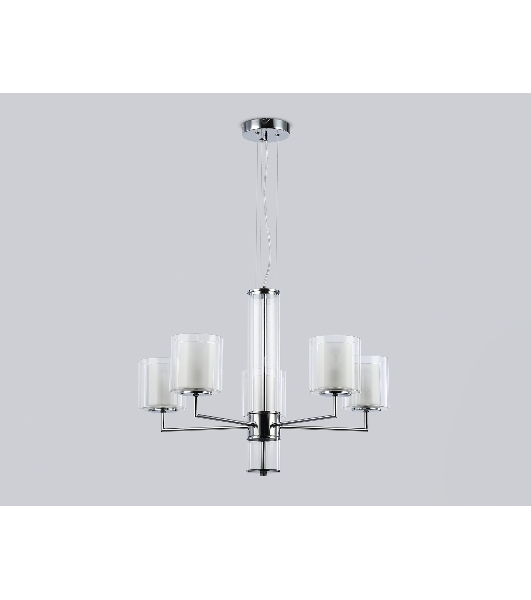 Люстра Ambrella light LH56001/5 СH/FR хром/белый матовый E14*5 max 40W D640*1260