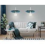 Светильник Ambrella light LH72611 WH/GR белый/бирюзовый 6W 3000K D300*260-1770, фото4