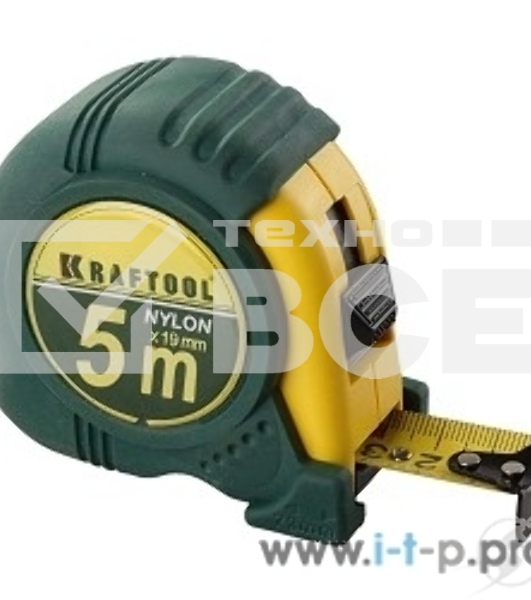 Рулетка KRAFTOOL 'EXPERT' 34122-05-25_z01 {с нейлоновым покрытием, обрезин корпус, 5/25мм}