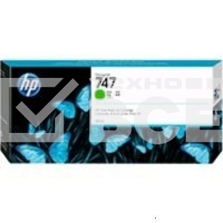 Картридж струйный HP 747 хроматический зеленый, для HP DesignJet Z9+ 300-ml