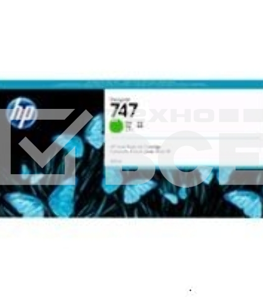Картридж струйный HP 747 хроматический зеленый, для HP DesignJet Z9+ 300-ml