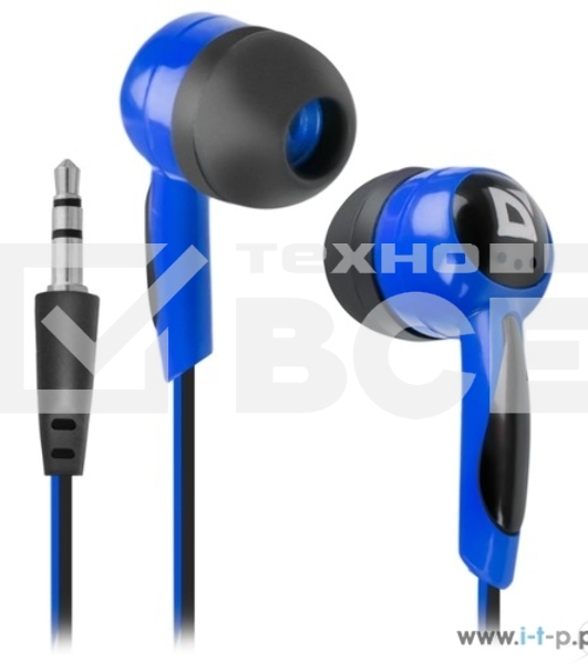 Наушники Defender Basic-604 синий кабель 1,1 м