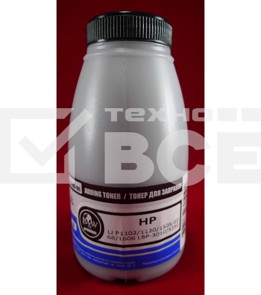 Тонер HP LJ P1102/1120/1505/22/66/1606 LBP-3010/3250 (фл.100г) B&W Premium фас России