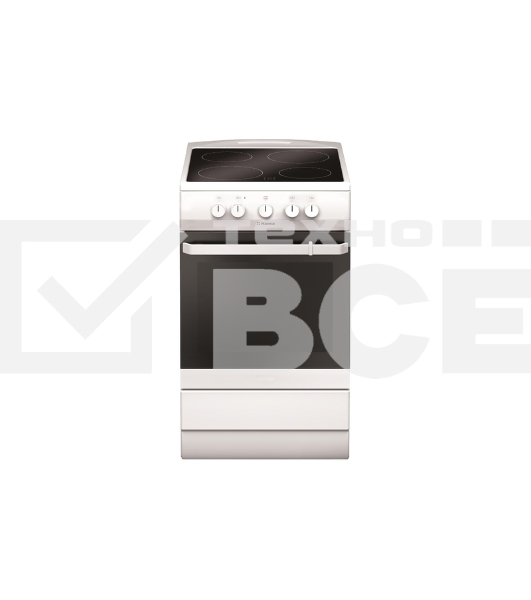 Плита электрическая Hansa FCCW54000 белый, конфорок 4 шт, духовка 68 л, 50 см x 85 см x 60 см