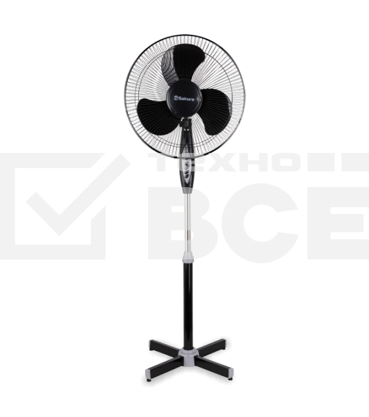 Вентилятор напольный Sakura SA-16BK черный/серый ПДУ таймер 2 шт./кор.