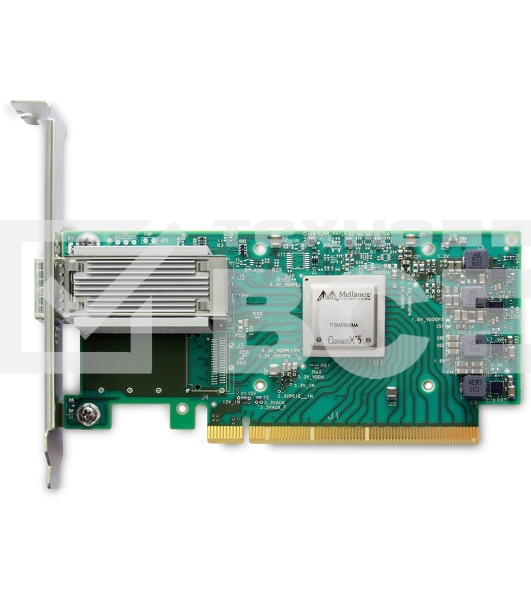 Mellanox ConnectX-5 VPI adapter card, EDR IB (100Gb/s) and 100GbE, single-port QSFP28, PCIe3.0 x16, tall bracket, ROHS R6
