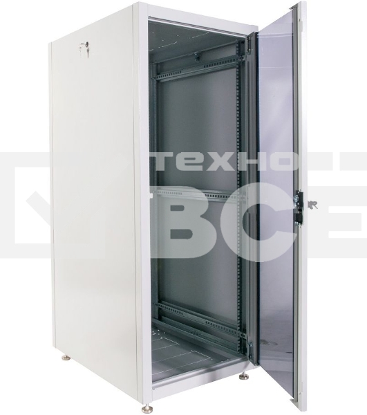 Шкаф телекоммуникационный напольный ЭКОНОМ 18U (600 600) дверь стекло, дверь металл