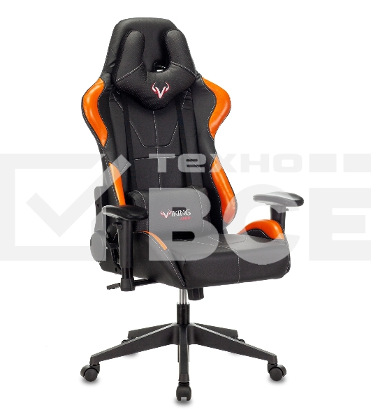 Кресло игровое Zombie VIKING 5 AERO черный/оранжевый искусственная кожа с подголов. крестовина пластик