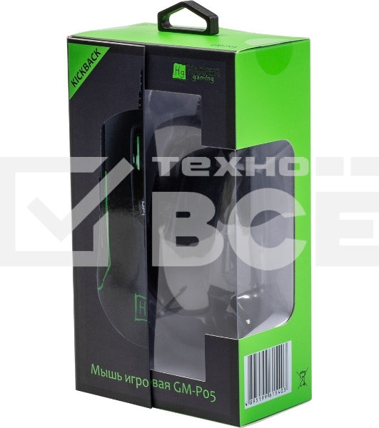 Мышь проводная Harper Gaming Kickback GM-P05 черный, 10000 dpi, USB, кнопки - 8