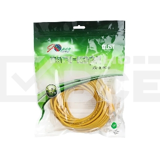 Патчкорд литой 'Aopen' UTP кат.5е 15м желтый <ANP511_15M_Y> 