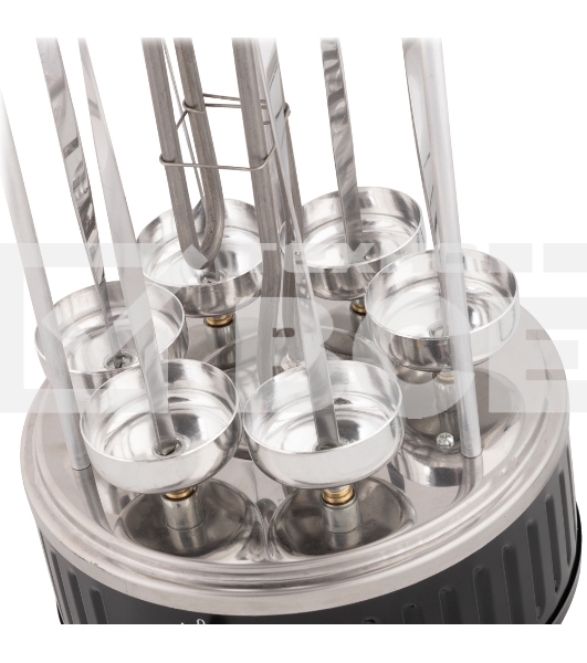 Шашлычница электрическая Endever Grillmaster 295, серебристый/черный