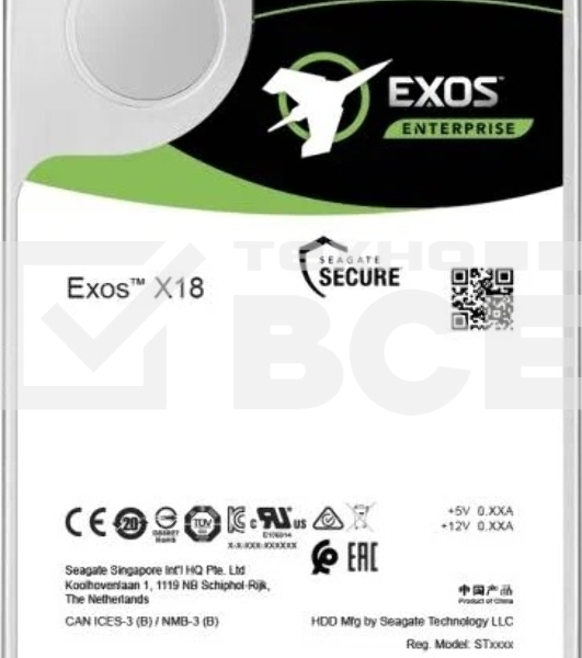 Жесткий диск Seagate SAS 12TB 7200RPM 12GB/S 256MB ST12000NM004J