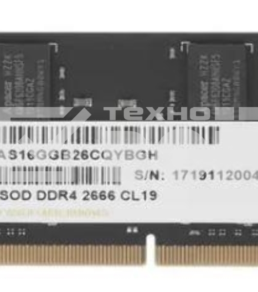 Оперативная память Apacer, DDR4, 16GB (1x16GB), 2666 MHz, CL19, SO-DIMM