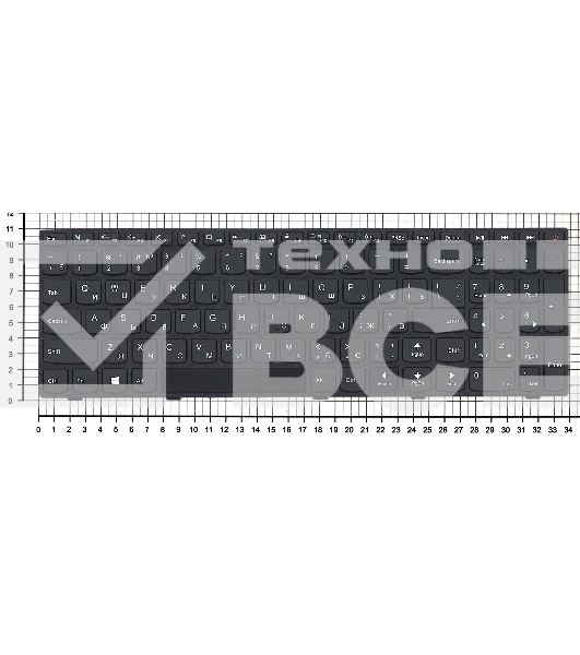 Клавиатура для ноутбука Lenovo IdeaPad 110-15ISK 110-17ACL черная с рамкой