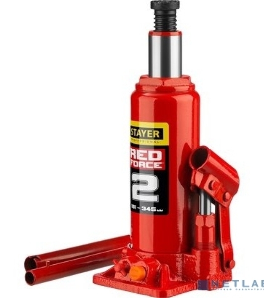Домкрат STAYER 43160-2_z01  гидравлический бутылочный red force 2т 181-345мм