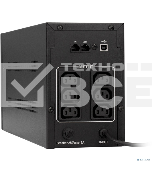 Источник бесперебойного питания ExeGate EP287659RUS SpecialPro Smart LLB-3000.LCD.AVR.C13.RJ.USB <3000VA/1800W, LCD, AVR, 6*IEC-C13, RJ45/11, USB, Black>